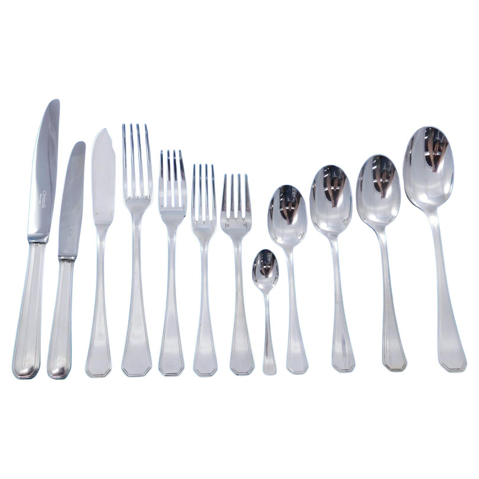 America by Christofle Cubiertos de plata Servicio para 8 Vajilla 102 piezas