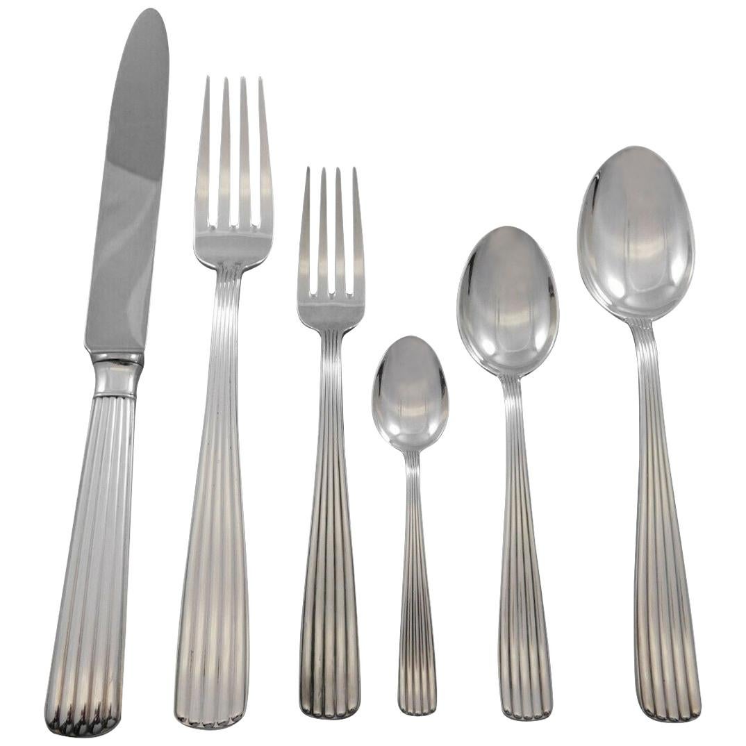 America by Fina Italy Sterling Silver Flatware Set for 12 Service 76 Pieces
