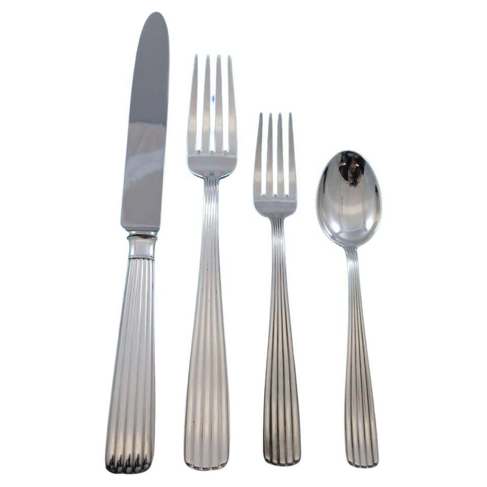 Conchiglia aka Shell by Schiavon Italy 800 Silver Flatware Set Service ...