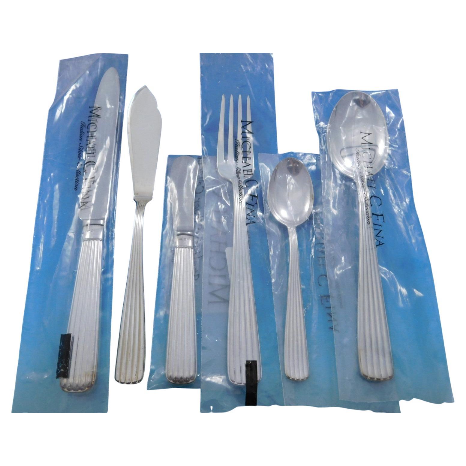 America by Schiavon Italy New Sterling Silver Besteckset Service 42 Teile im Angebot