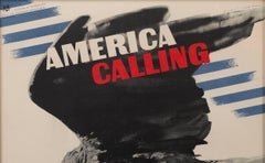 WWII Poster "America Calling, " Vintage Patriotic Poster, 1941