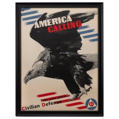 WWII Poster "America Calling, " Vintage Patriotic Poster, 1941