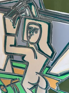 Abstrakte weibliche Figur, Pastell_Take The Sheets Off The Line von America Martin