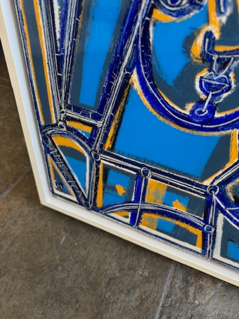 Figure abstraite, Femme et enfant en bleu par America Martin en vente 4