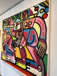 Figura astratta, Figura femminile_Donna che raccoglie la frutta di America Martin