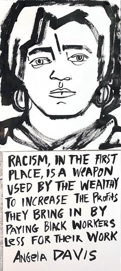 Angela Davis, America Martin_Ink on Paper- portion of sale to ACLU/NAACP