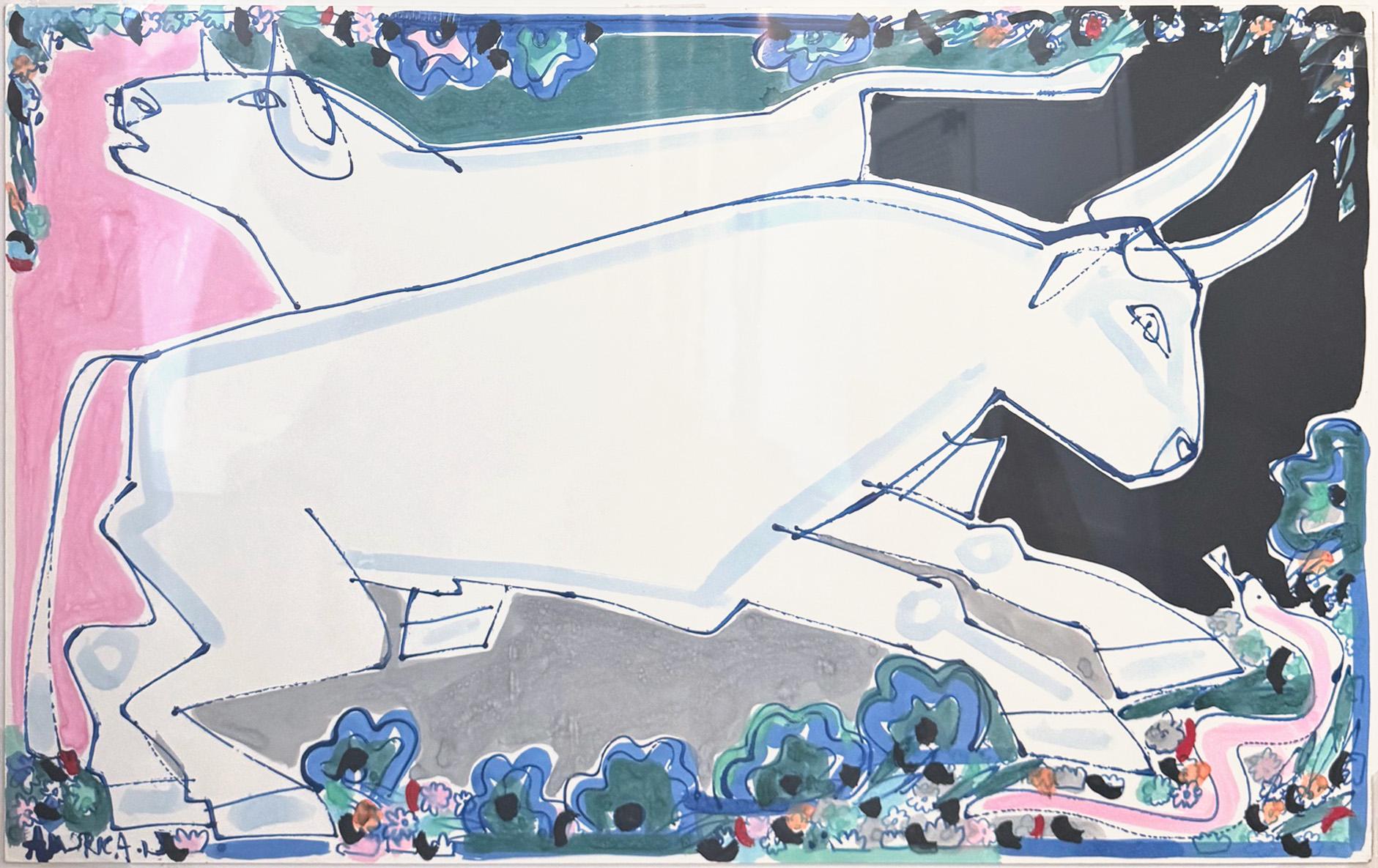 America Martin
"The Bull Fighter Collage VI", 2015
Pencil &amp; Ink on Paper
20 x 32 in (50.8 x 81.28 cm)

America Martin is an internationally represented Colombian-American fine artist based in Los Angeles. America is a painter and a sculptor. The