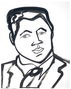 Claude McKay no.1, America Martin, ink portrait- portion of sale to ACLU/NAACP