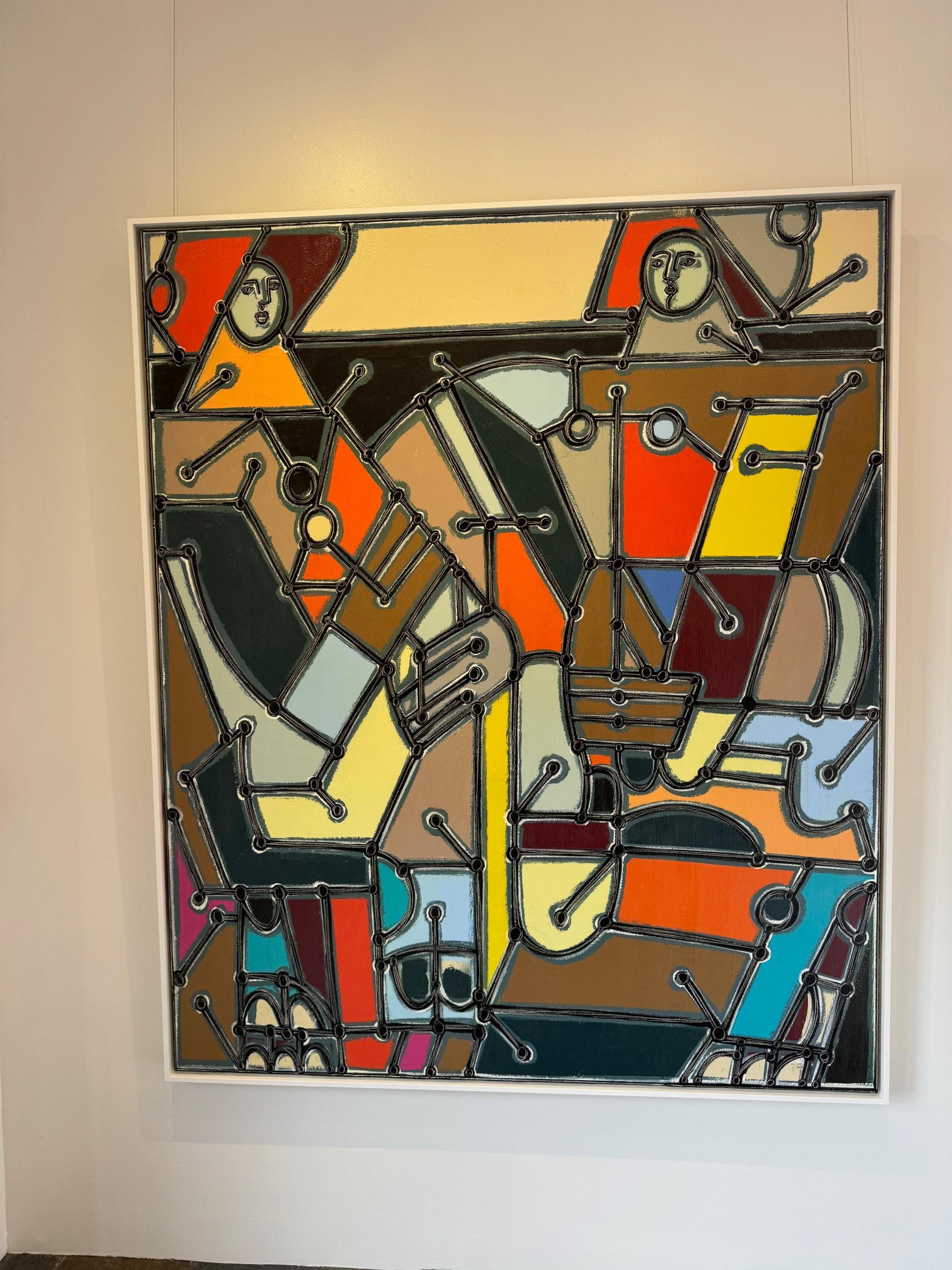 Portrait double en blocs de couleurs vives, deux par America Martin en vente 2