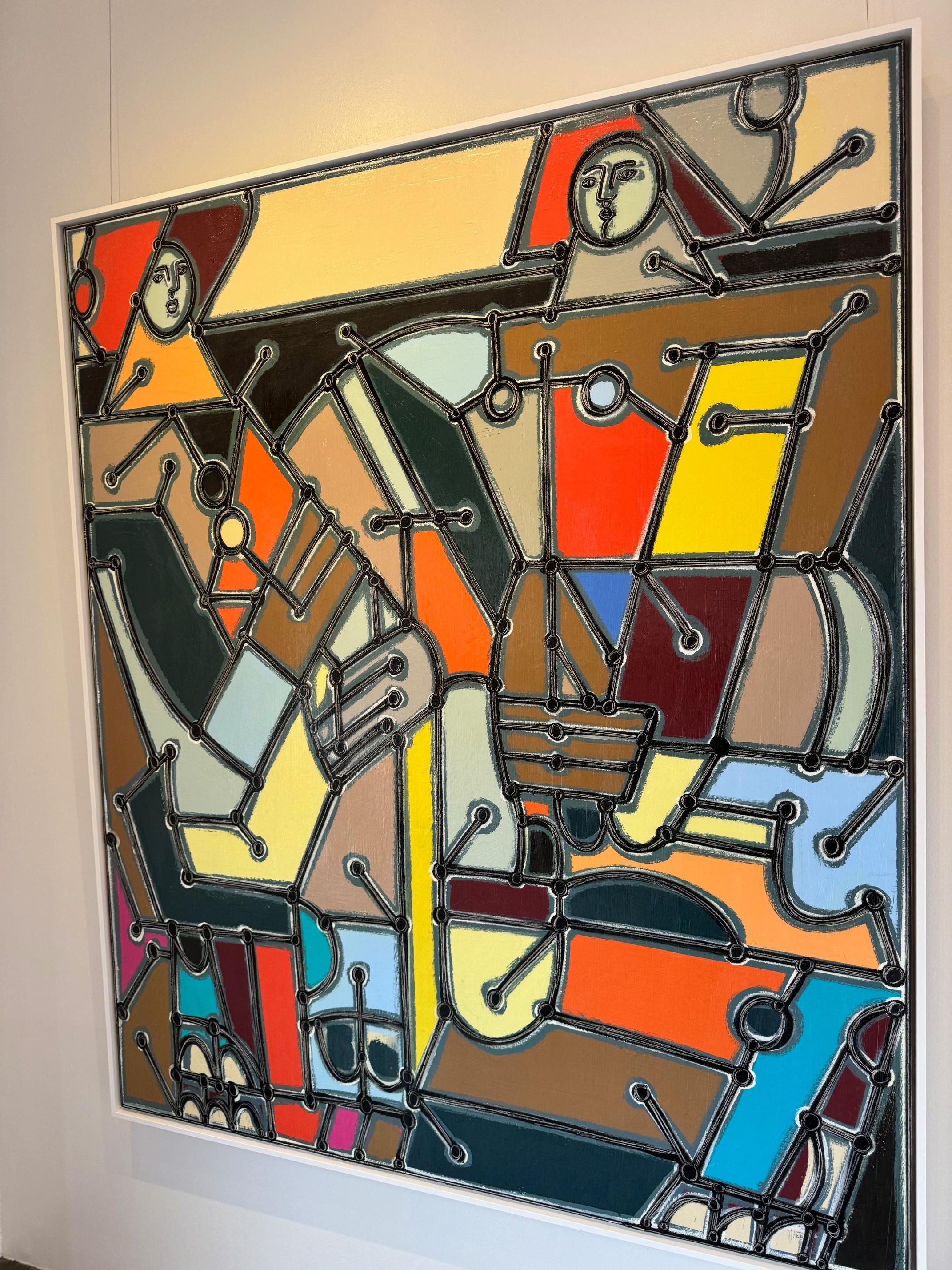 Portrait double en blocs de couleurs vives, deux par America Martin en vente 3