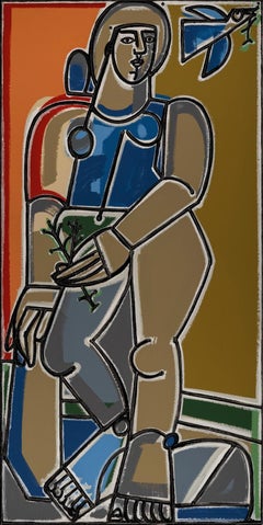 Female Nude Figure, Fly Home with the Message of Peace Little  by America Martin