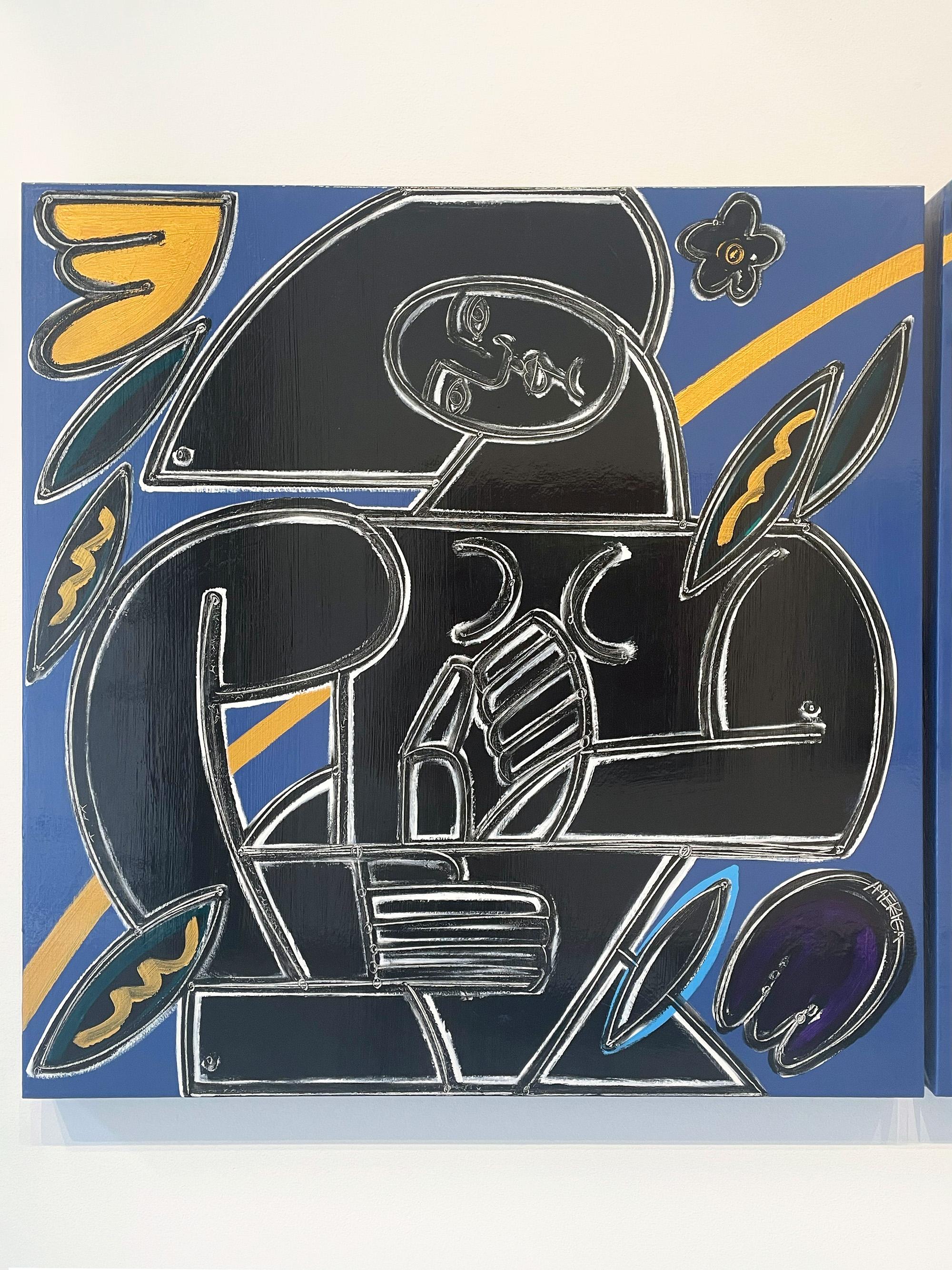 Figuratif/Blanc/Floral_Dance In The Soft Golden Wind I_America Martin en vente 2