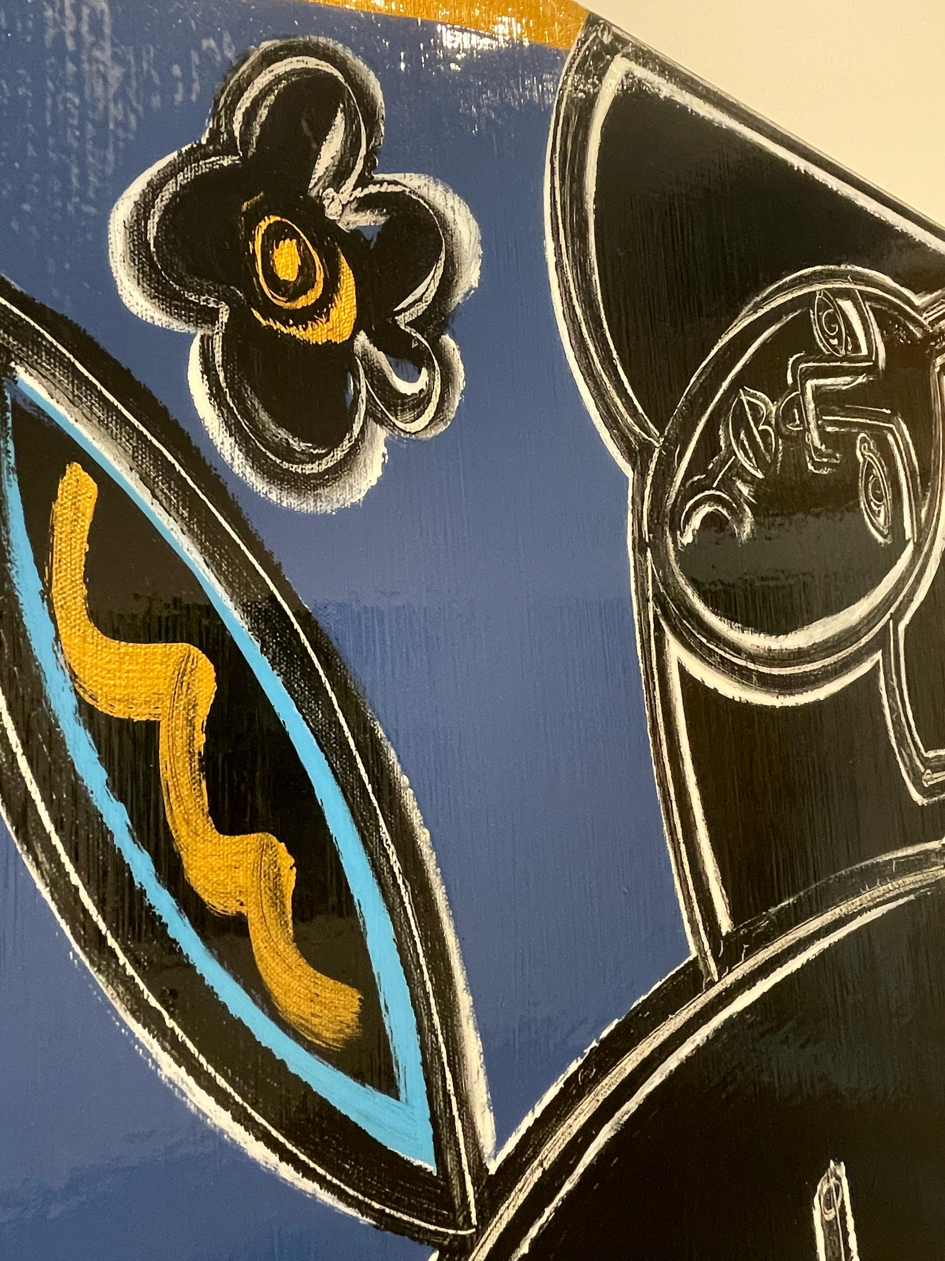 Figurative/Blue/Floral_Dance In The Soft Golden Wind II_America Martin For Sale 5