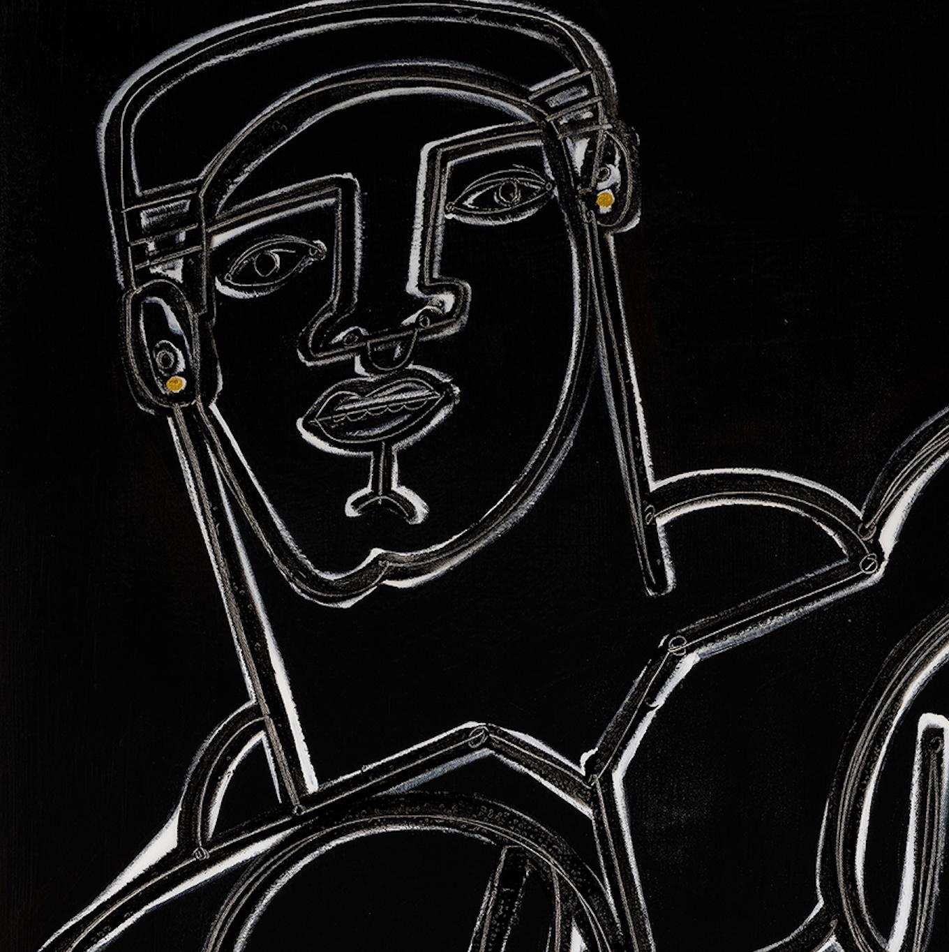 Figurative/Porträt/Boxer/Sport_Earth Tones_KO, America Martin im Angebot 6