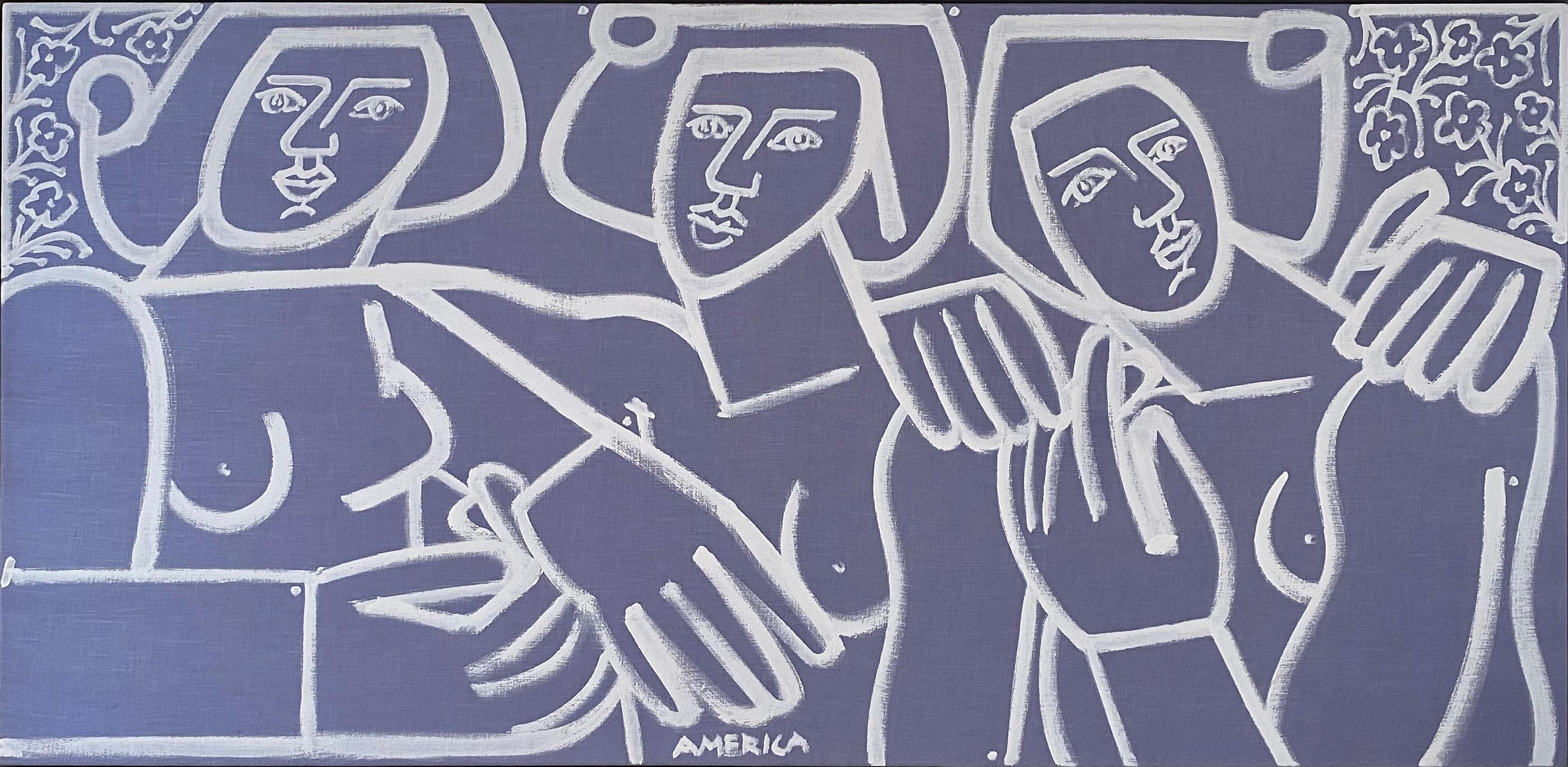 Figurative/Porträt_Linen_3 Listen To The Flowers + The Breeze_America Martin