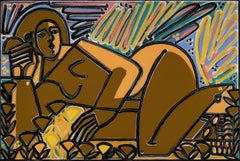 Figurative/Portrait_Reclined_Bright Colors_Ode to Matisse, 2024_America Martin