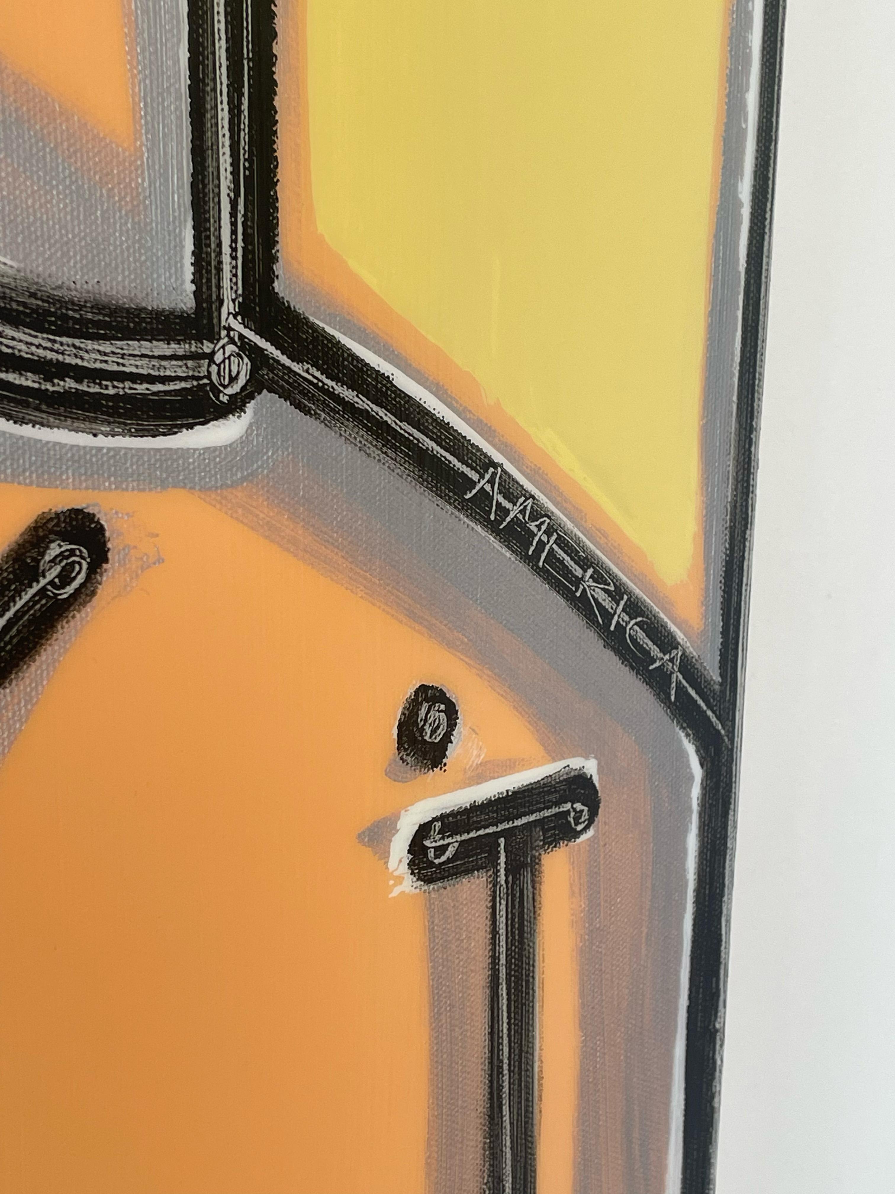 Figurative_Earth Tones_Portrait In Olive & Peach, America Martin For Sale 4