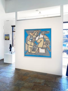 Figurative_Portrait_Animal/Bird_Blue_Goose Queen_America Martin_Oil/Acrylic