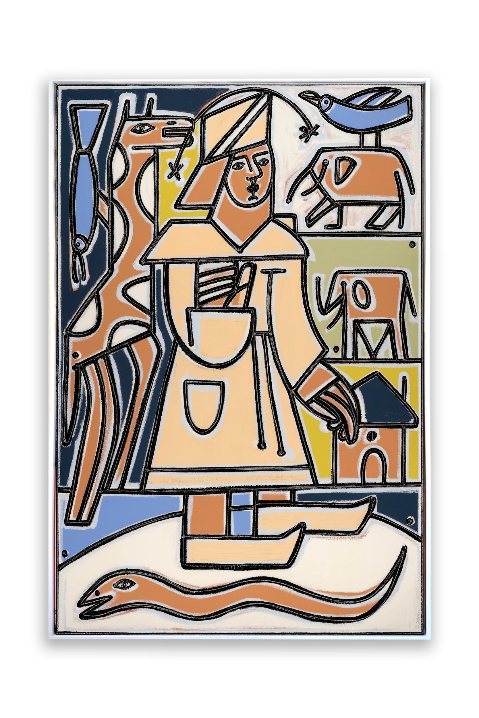 Figurative_Porträt_Song For The Animals_America Martin_Oil/Acryl im Angebot 5