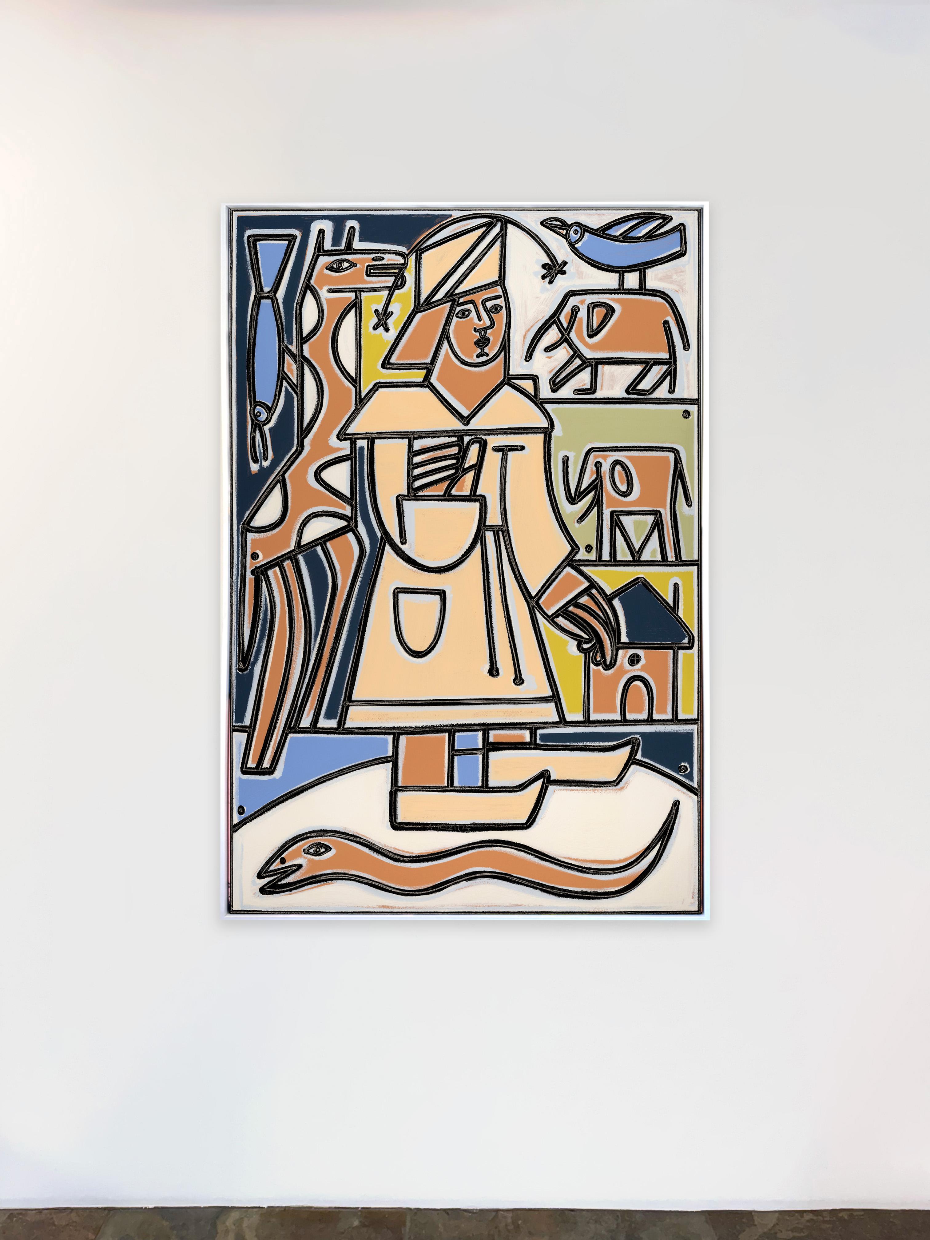 Figurative_Porträt_Song For The Animals_America Martin_Oil/Acryl im Angebot 1