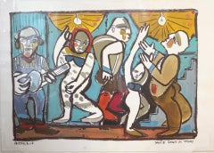 Figur auf Papier, Stadtansicht, gestisch, „Dance Dance on Tuesday“ von America Martin