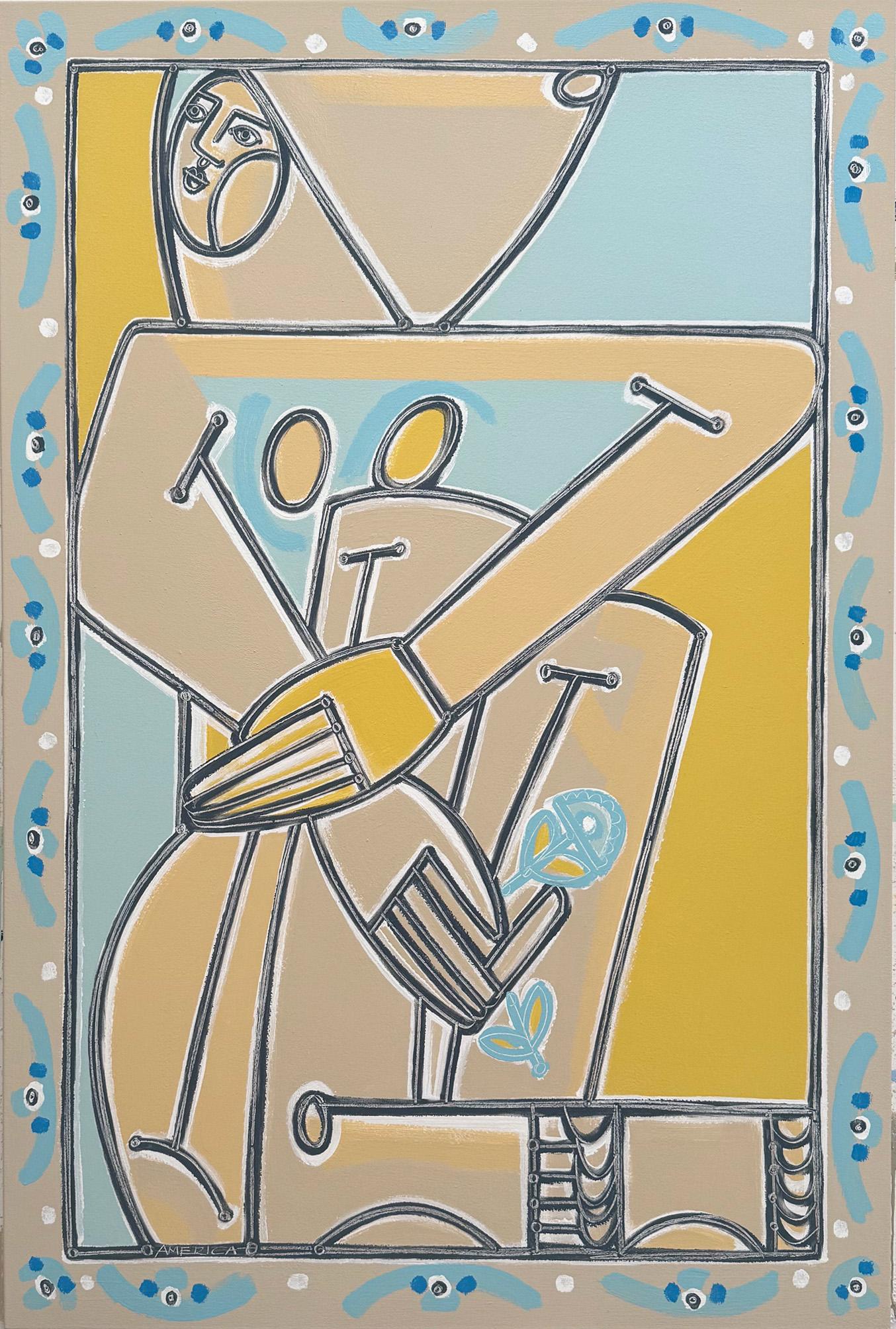 Amerika Martin
"Sonne und Meer"
Öl & Acryl auf Leinwand
72 x 48 Zoll


Die in Los Angeles lebende Künstlerin America Martin lässt sich von ihrem kolumbianischen Erbe und der menschlichen Figur inspirieren, um ein vielfältiges Bild dessen zu
