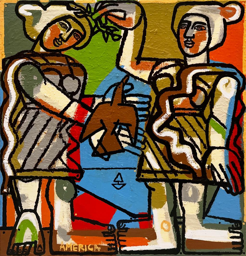 America Martin
Untitled, 2026
Oil &amp; Acrylic on Canvas
69 x 67.5 in (175.26 x 171.45 cm)

America Martin is an internationally represented Colombian-American fine artist based in Los Angeles. America is a painter and a sculptor. The magnetic pull