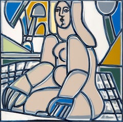 Figure Painting, Bold lines, Water, Picnic & Swim Painted by America Martin