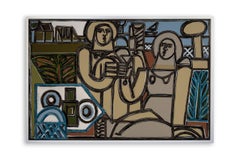 Figurenmalerei, Natur, Grüne Flora, Picknick unter den Farnen von America Martin