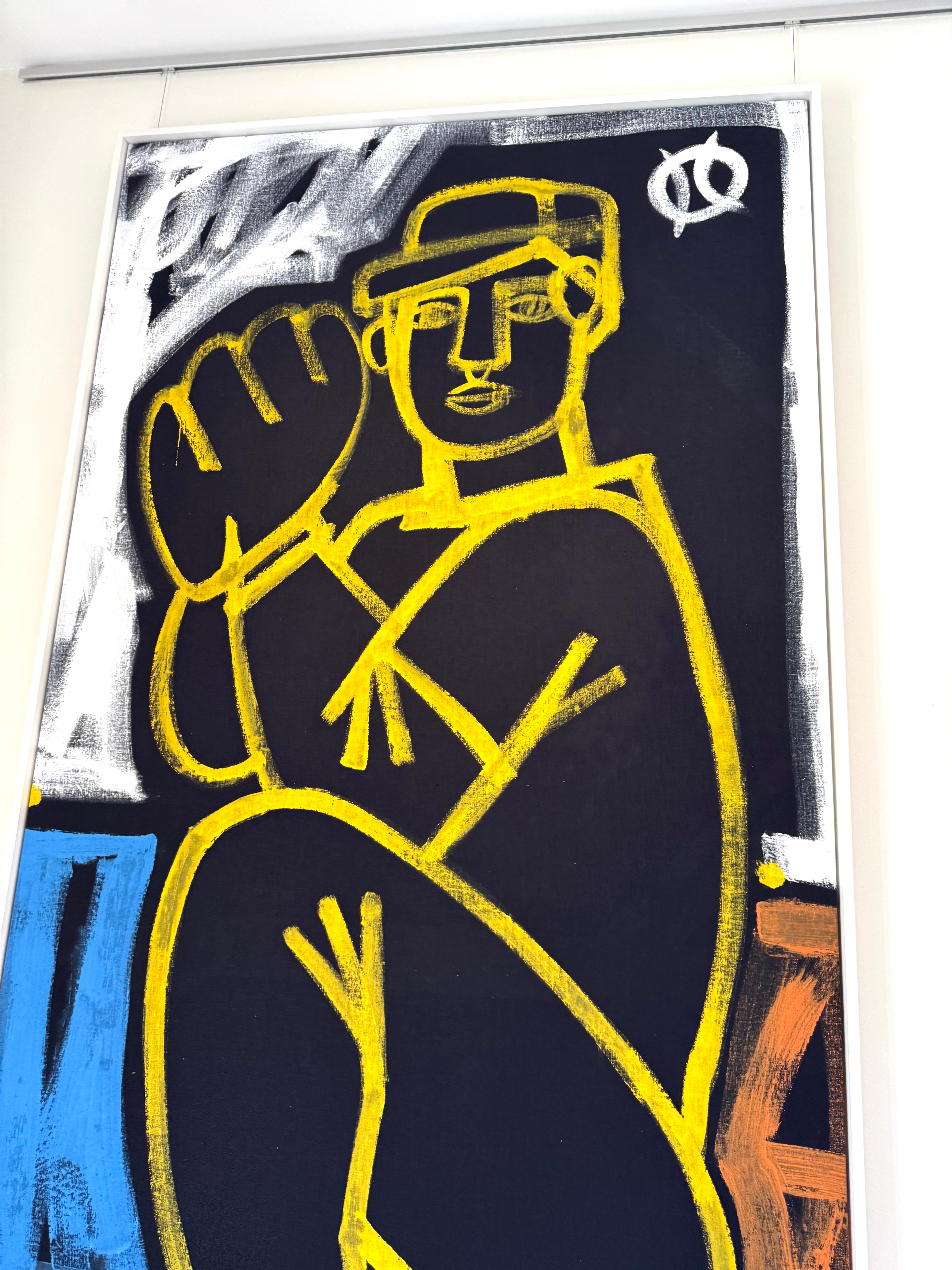 Figure Painting, Sports, Baseball, The Pitcher by America Martin im Angebot 2