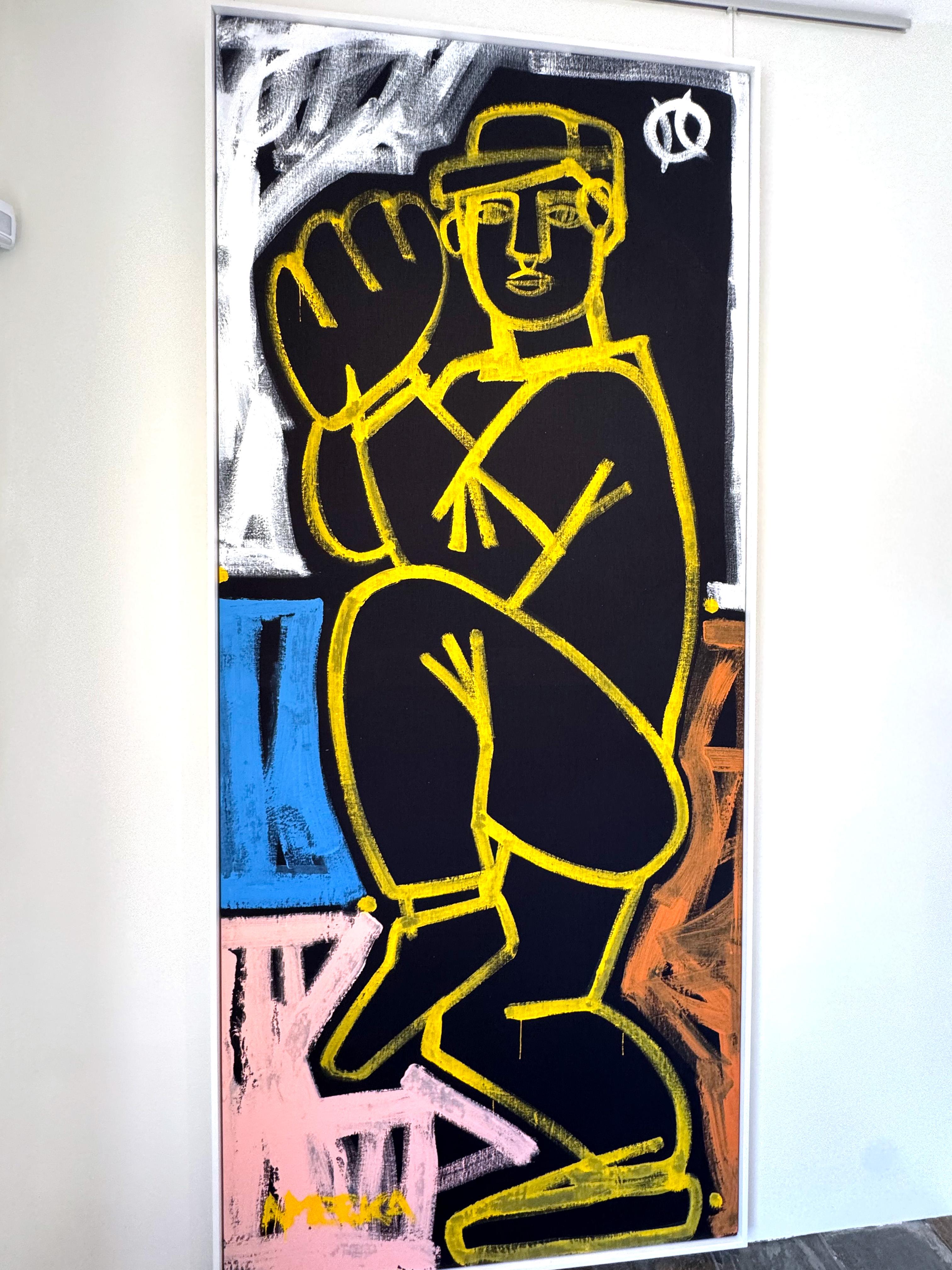 Figure Painting, Sports, Baseball, The Pitcher by America Martin im Angebot 3