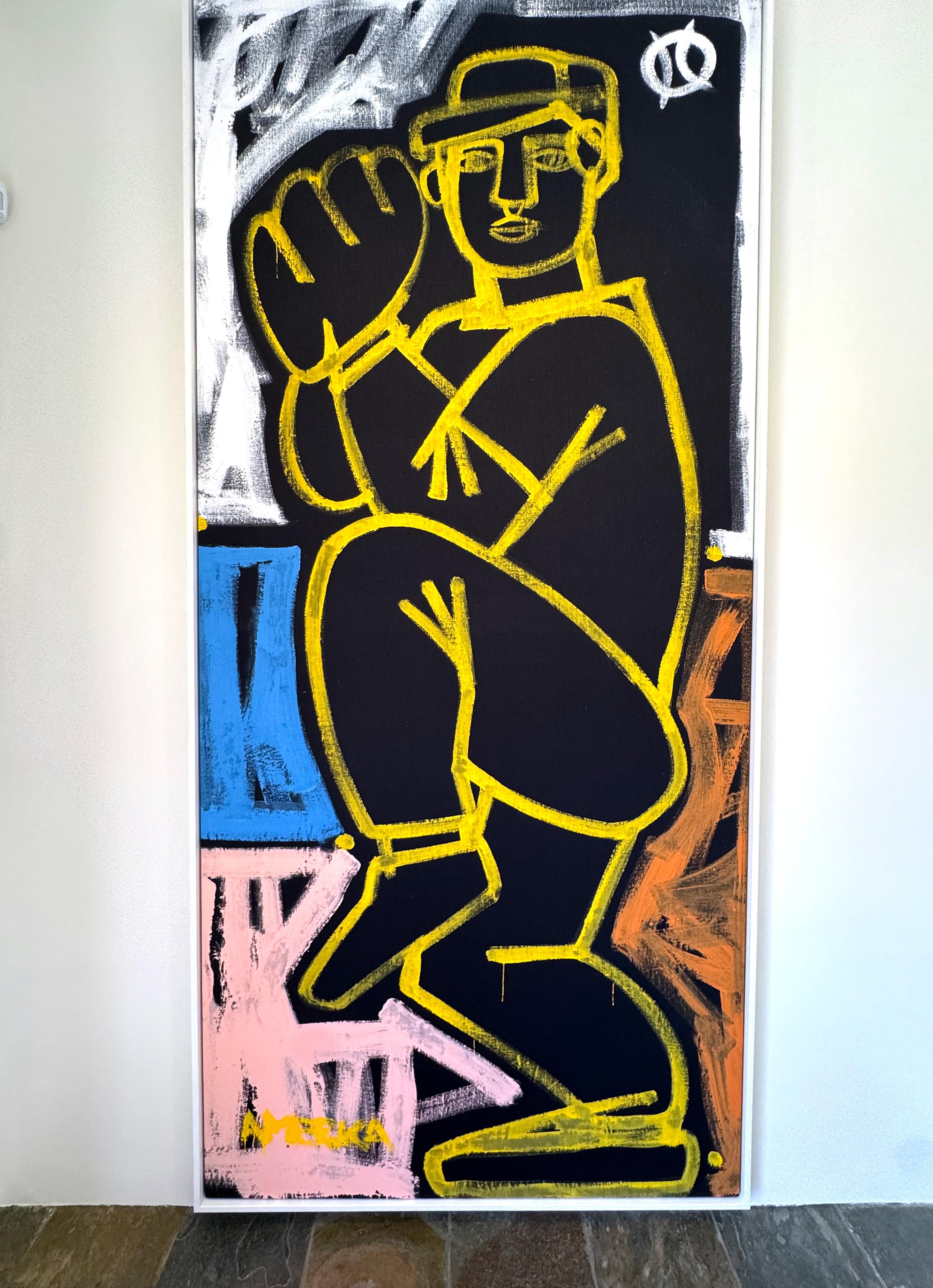 Figure Painting, Sports, Baseball, The Pitcher by America Martin im Angebot 4