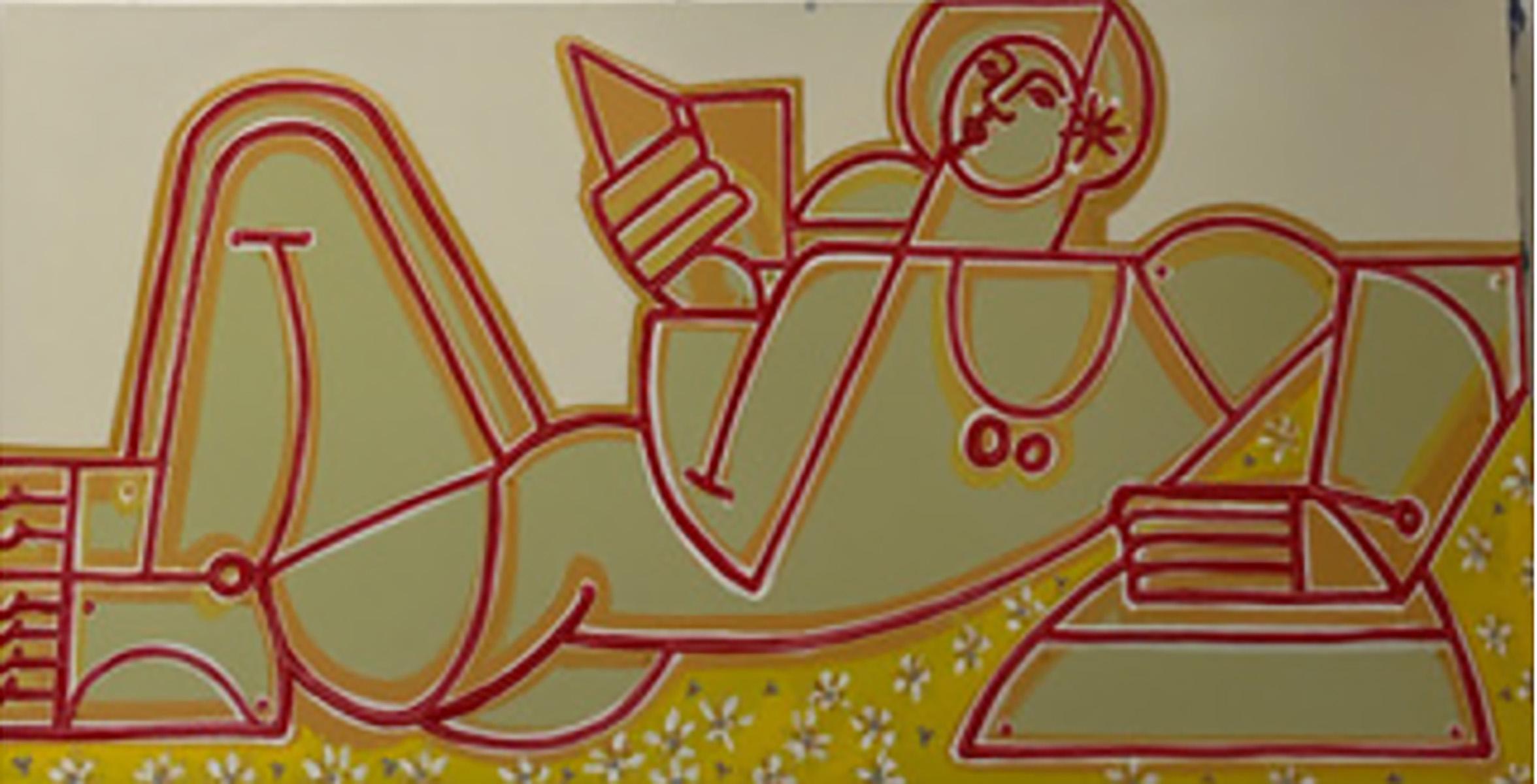 Gestische Figurenmalerei, Kühne Linien, Study the Morning Star von America Martin