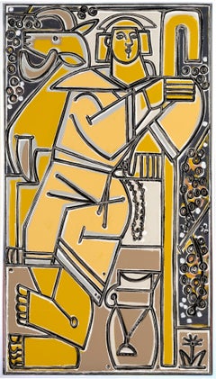 Gestural Figure Painting, Lines, Classical, The Saint of Olive by America Martin