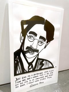 Groucho Marx nº 3, America Martin, retrato a tinta- parte de la venta a ACLU/NAACP