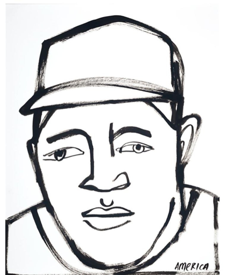 AMERICA MARTIN
"Jackie Robinson No.1 Unframed"
Ink on Paper
14" x 11"

A portion of each sale will be donated to the ACLU + NAACP

JoAnne Artman Gallery proudly introduces America Martin’s new series "I See Heroes Everywhere."

Addressing the theme