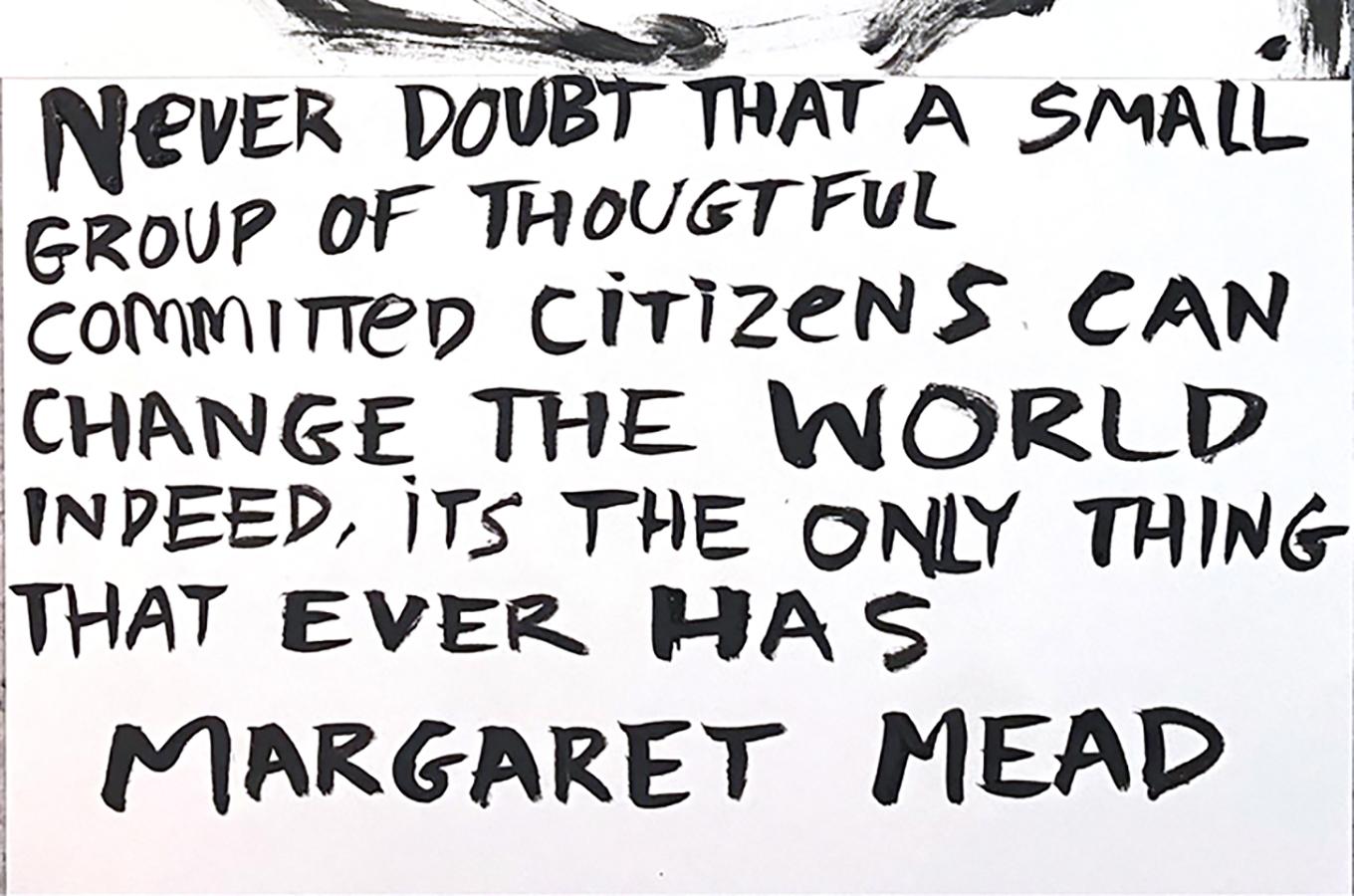 Margaret Mead, America Martin_Ink on Paper - partie de la vente à l'ACLU/NAACP en vente 2