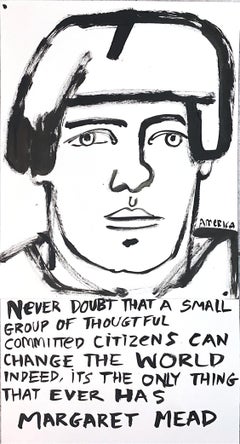 Margaret Mead, America Martin_Ink on Paper- portion of sale to ACLU/NAACP