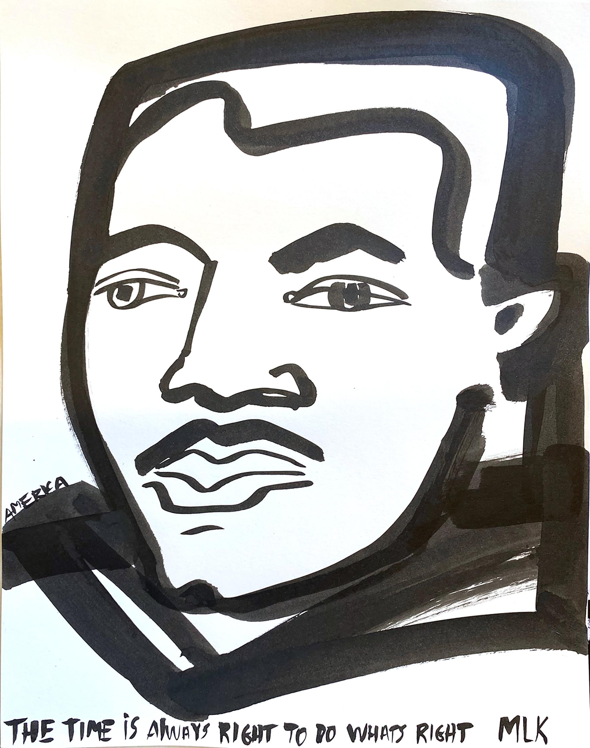 how to draw martin luther king jr