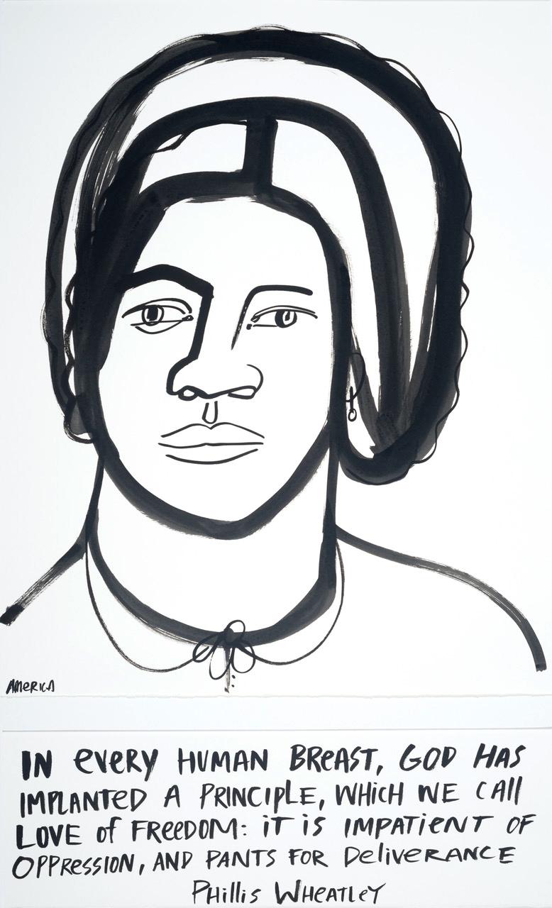Der Teil des Verkaufs an ACLU/NAACP ist das Porträt von Martin_ink, America, Wheatley No.1