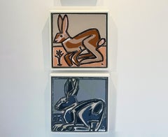Run Rabbit_America Martin_Oil/Acryl/Canvas_Animal Portrait_Brown