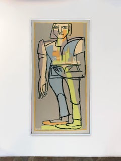 The Waiter_America Martin_Oil/Acrylic/Canvas_Figurative_Portrait_Vertical