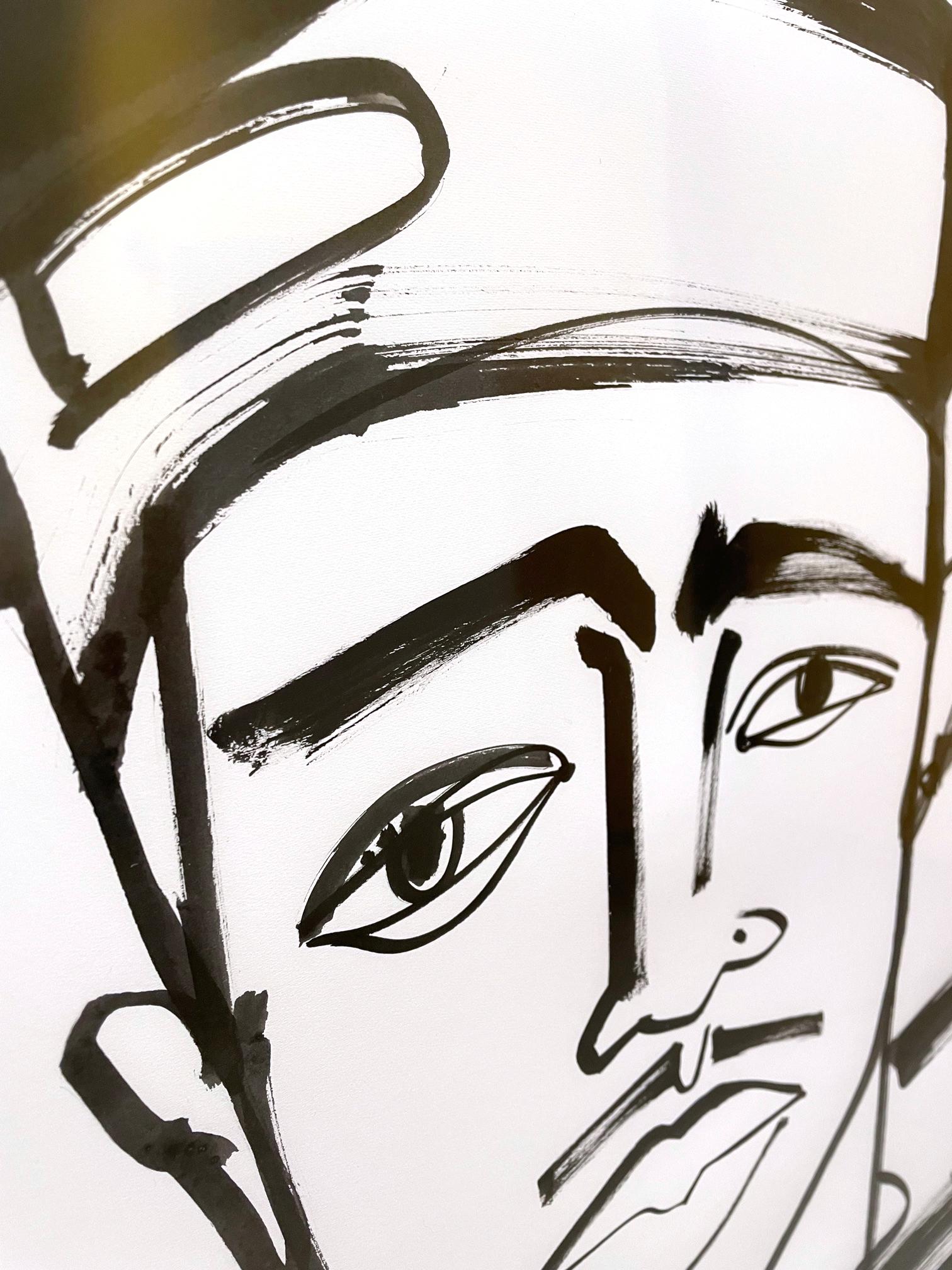 Tupac Shakur nº 4 America Martin, retrato a tinta - parte de la venta a ACLU/NAACP en venta 3