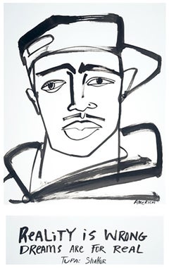 Tupac Shakur No.4 America Martin, ink portrait- portion of sale to ACLU/NAACP