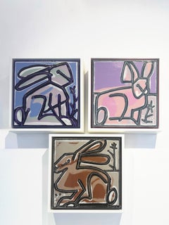 Violet Rabbit_2023, America Martin_Oil/Acrylic/Canvas_Animal Portrait_Pastel