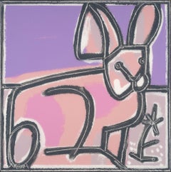 Violet Rabbit_2023, America Martin_Oil/Acrylic/Canvas_Animal Portrait_Pastel