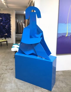 La Mujer Teal Blue Sculpture
