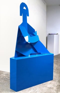 La Mujer Teal Blue Sculpture