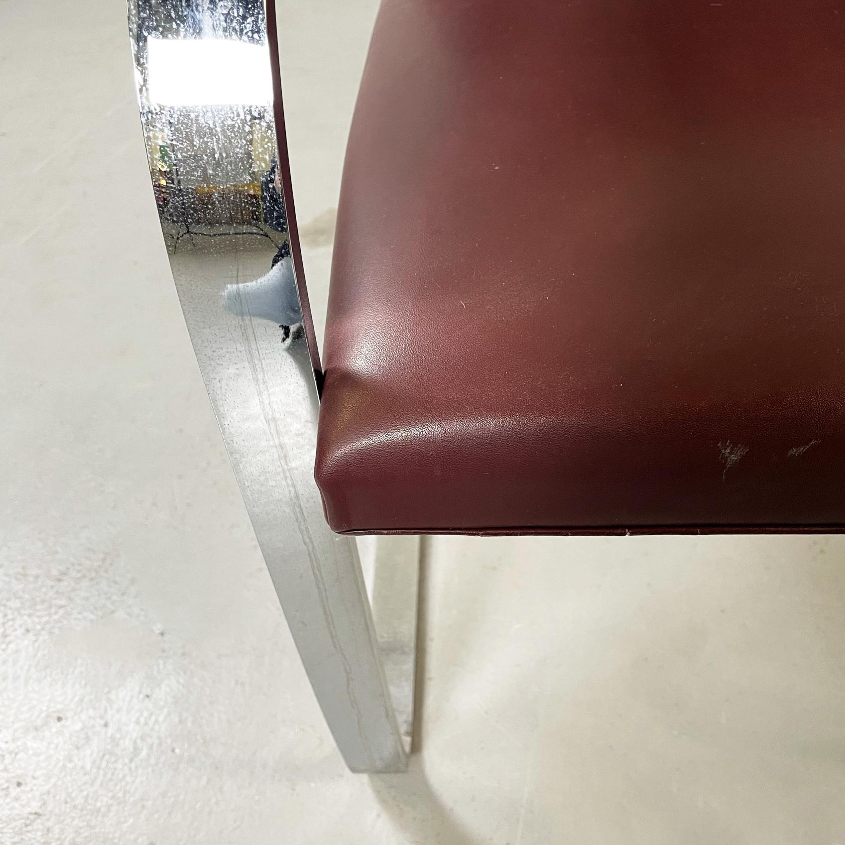 Sedia America Midcentury Brno 255 in pelle marrone di Mies Van Der Rohe Knoll, anni '70 6