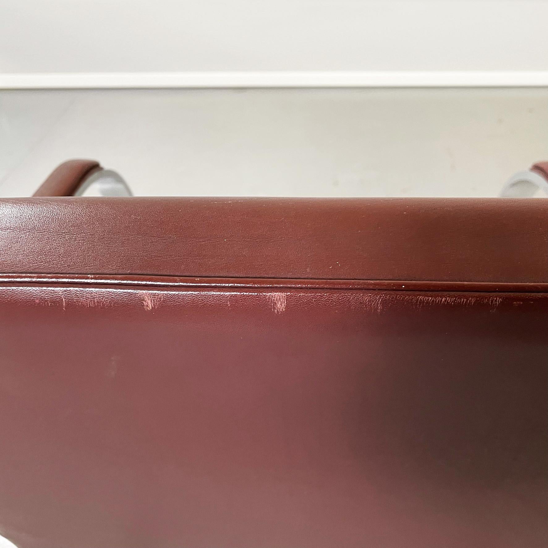 Sedia America Midcentury Brno 255 in pelle marrone di Mies Van Der Rohe Knoll, anni '70 10